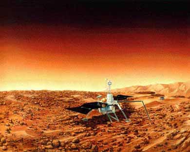 Vaisseau sur Mars